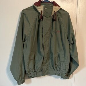 Greg Norman Collection Zippered OliveGreen Hooded Golf Jacket Size S Mesh panel